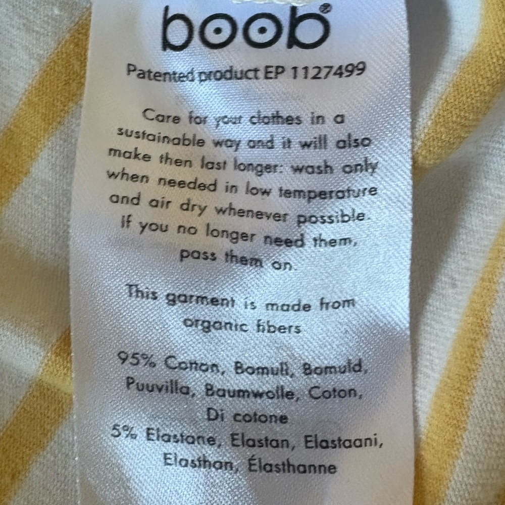Boob Design Yellow and White Striped Nursing Top - Picture 5 of 5